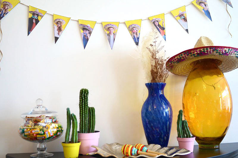DIY cinco de mayo party pennants