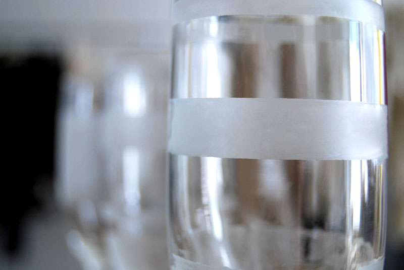 DIY etched champagne glasses