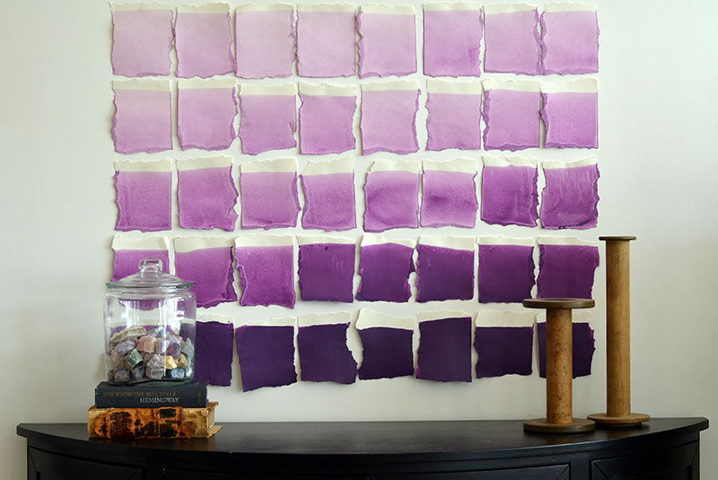 DIY ombré dipped paper art