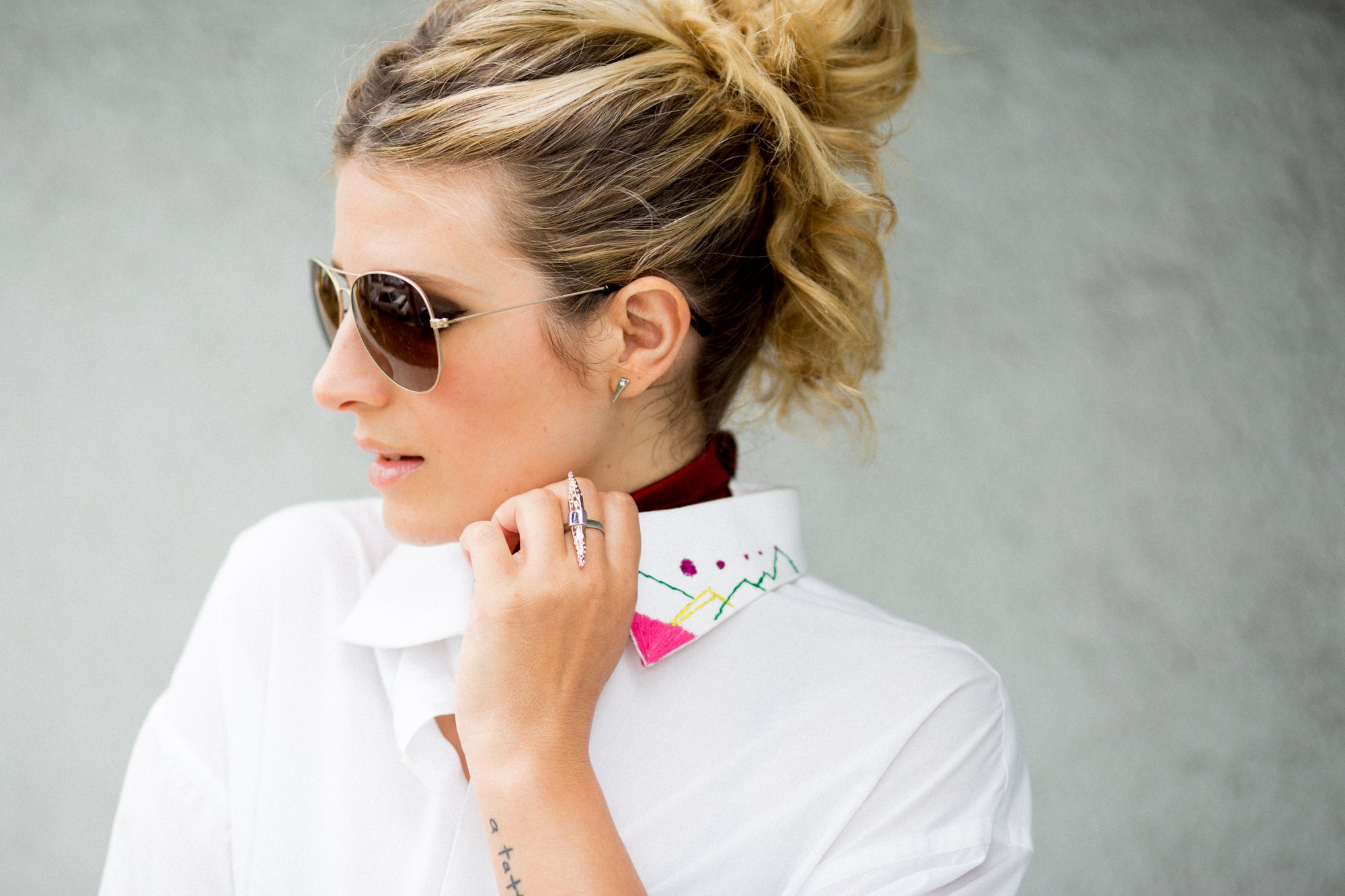 DIY Embroidered Menswear Collar