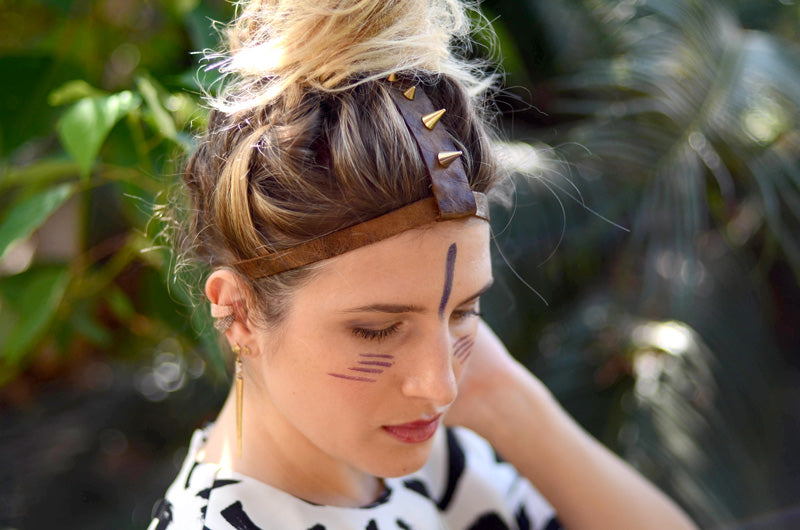 DIY spiked mohawk headband