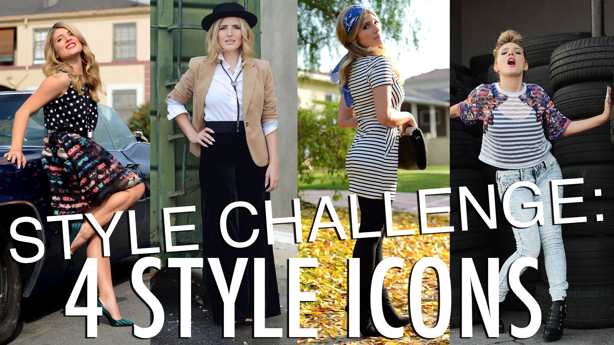 Style Challenge: 4 Style Icons - 50s, 60s, Diane Keaton and Miley Cyrus!