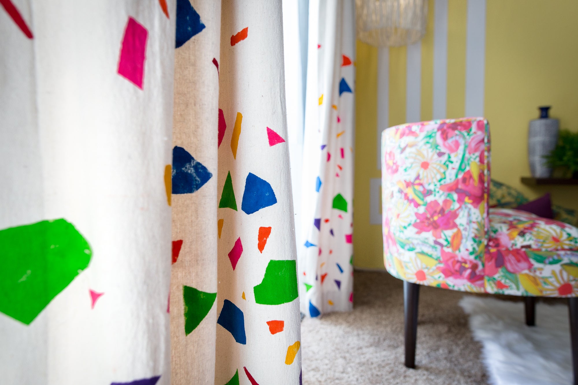 DIY Confetti Curtains