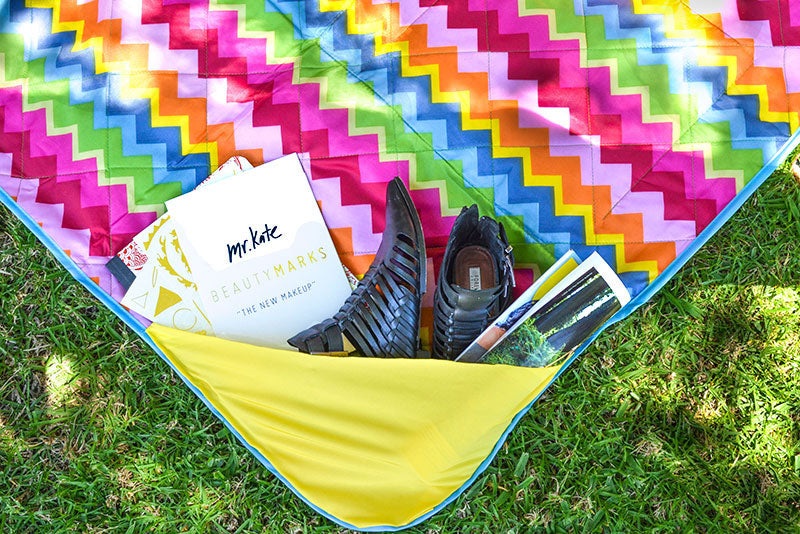 DIY pocketed picnic blanket