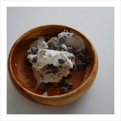after school snack: ice cream and chocolate chips