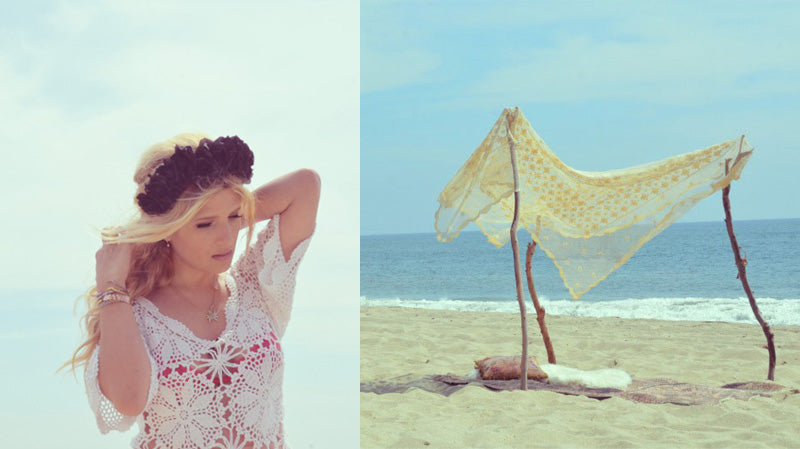 BEACHella: DIY rose crown and festival fort