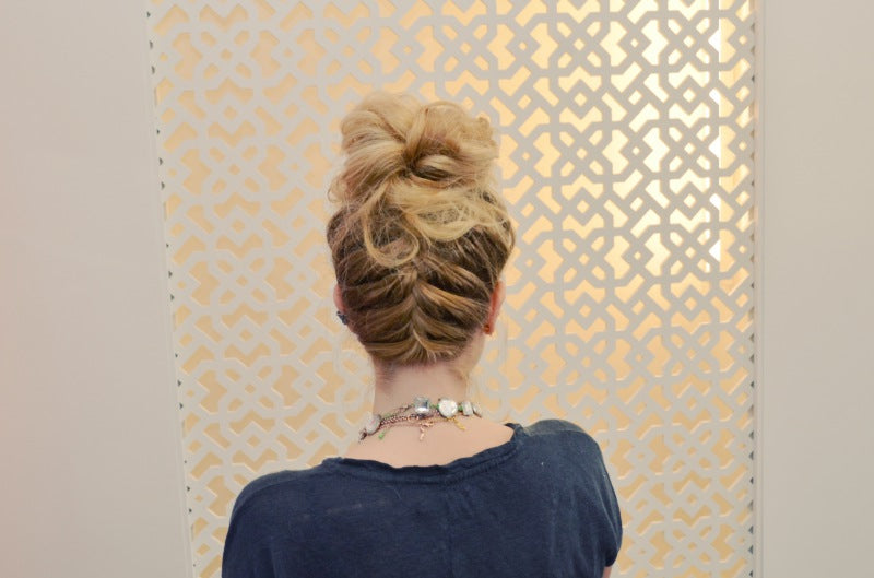 zipped-up top knot and DIY braid inspiration