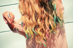 DIY colorful pastel chalk tips hair tutorial