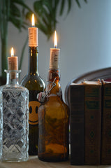 home decor accent: wine cork candles