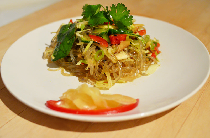 tangy kelp noodle salad