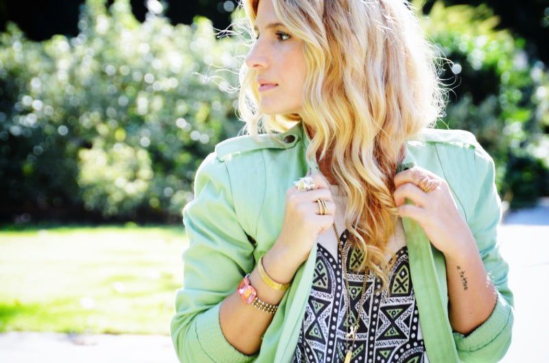 OOTD: mint and fuchsia