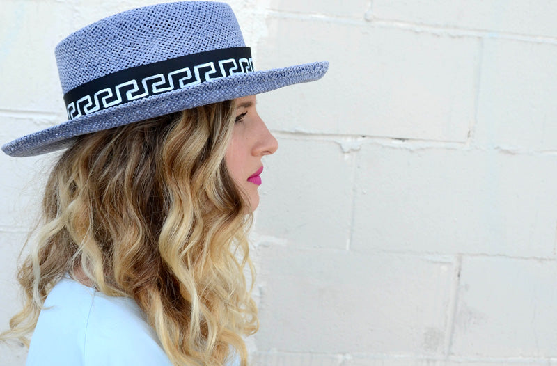 DIY meander pattern hat band