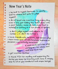 new year's note