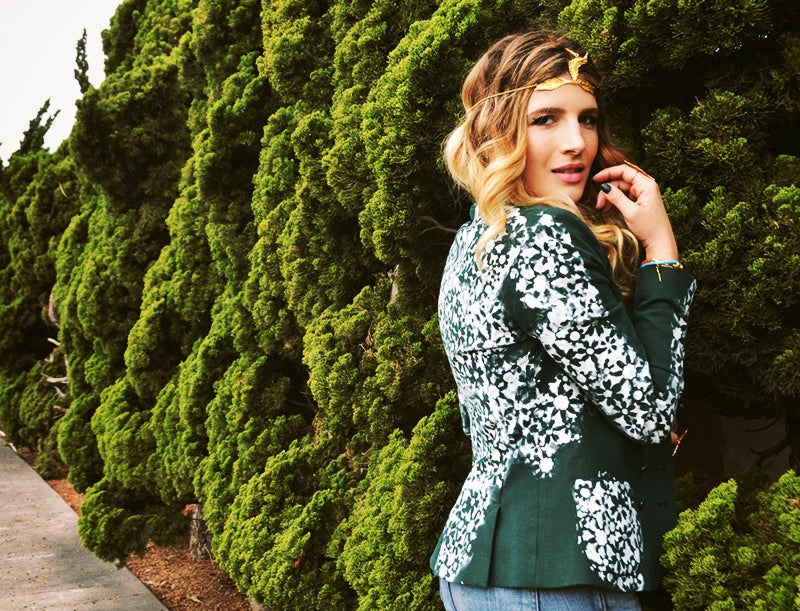 DIY stenciled pop art blazer