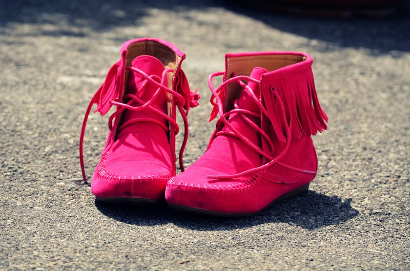 pink moccasins