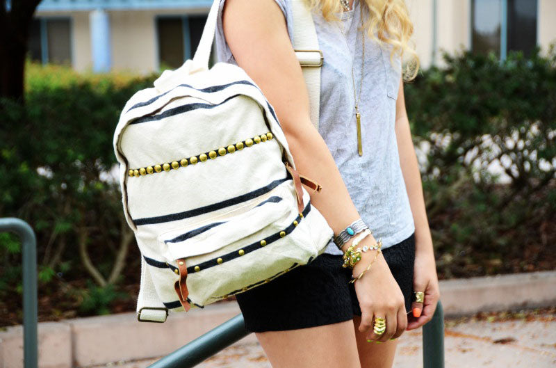 DIY studded backpack