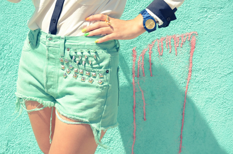 DIY studded shorts and stuff