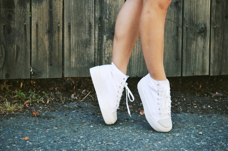 styling: platform sneakers