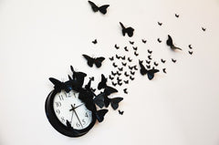 DIY "time flies" butterfly clock