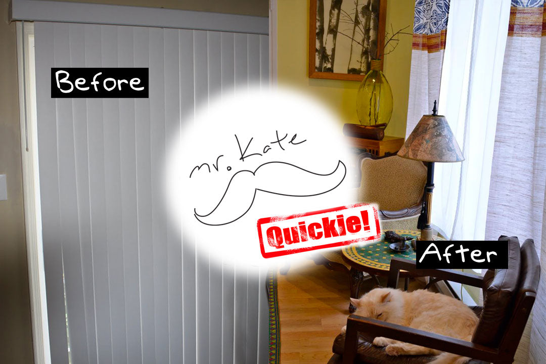 mr. kate quickie: goodbye ugly vertical blinds DIY
