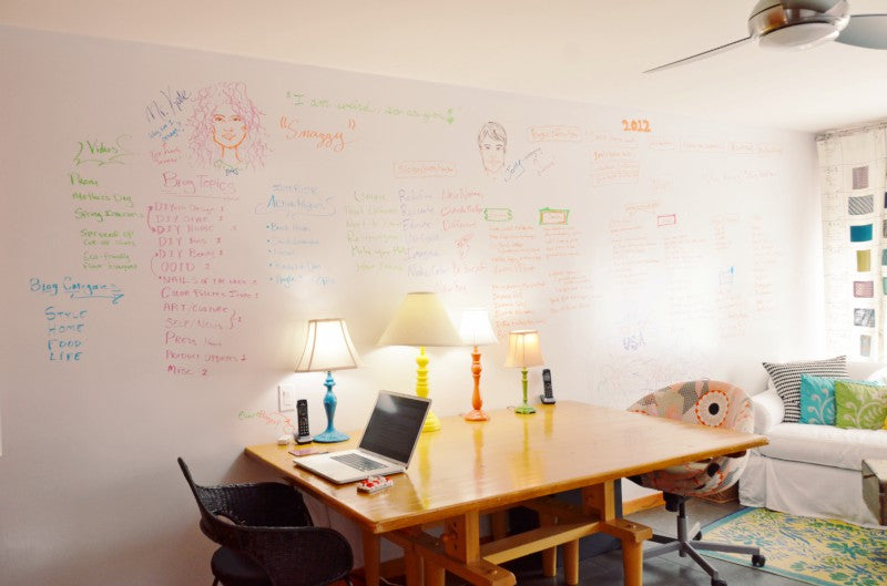 DIY whiteboard wall - write on your walls!