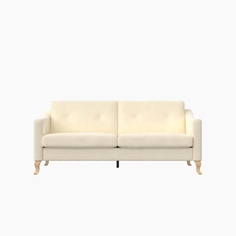 Mr. Kate Tess Sofa with Soft Pocket Coil Cushions, Small Space Living Room  Furniture, Light Gray Linen 