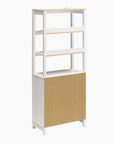 Tess 2 Door Bookcase with Modular Storage Options, Ivory Oak