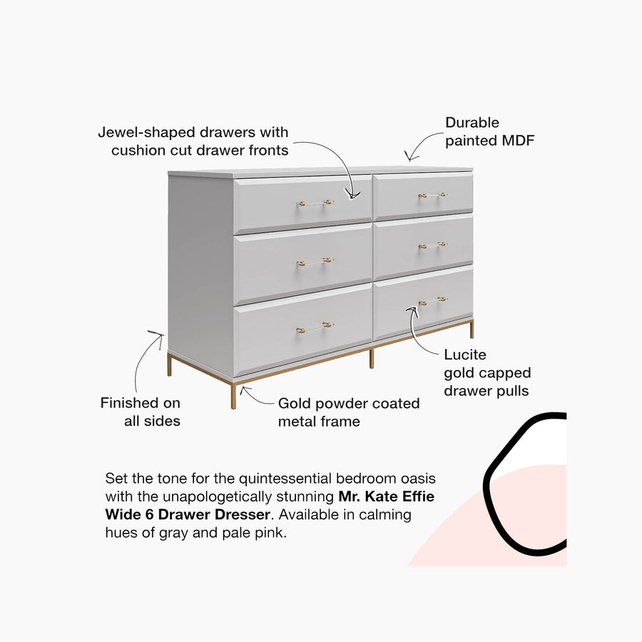 Effie 6 Drawer Dresser