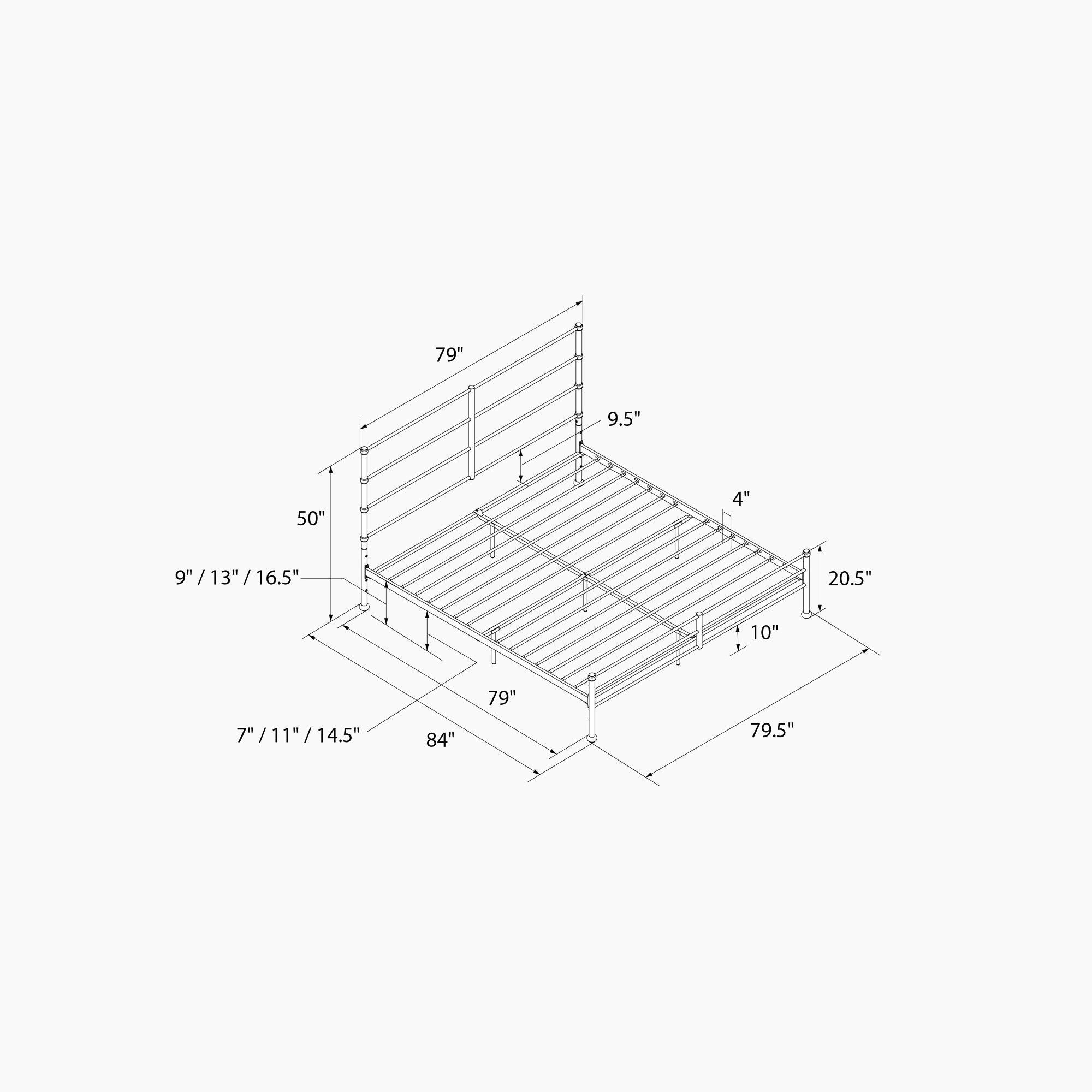MacKenzie Adaptable Metal Bed