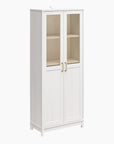 Tess 2-Door Wide Storage Cabinet with Modular Storage Options, Ivory Oak