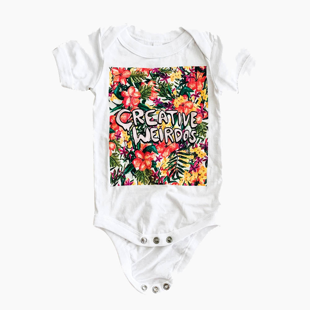 Painted Floral Box Creative Weirdos Baby Onesie