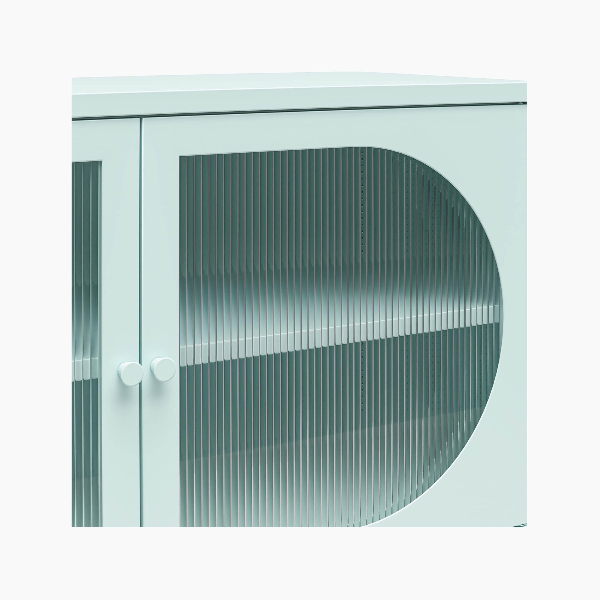 Low Luna Accent Cabinet with Fluted Glass