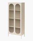 Tall Luna Accent Cabinet with Fluted Glass