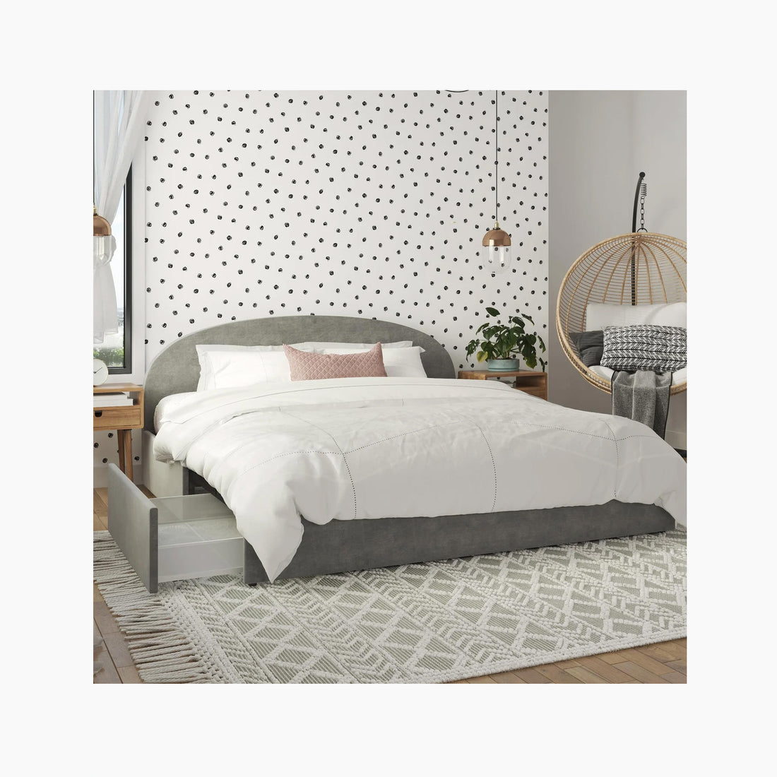 Moon Upholstered Bed Mr. Kate