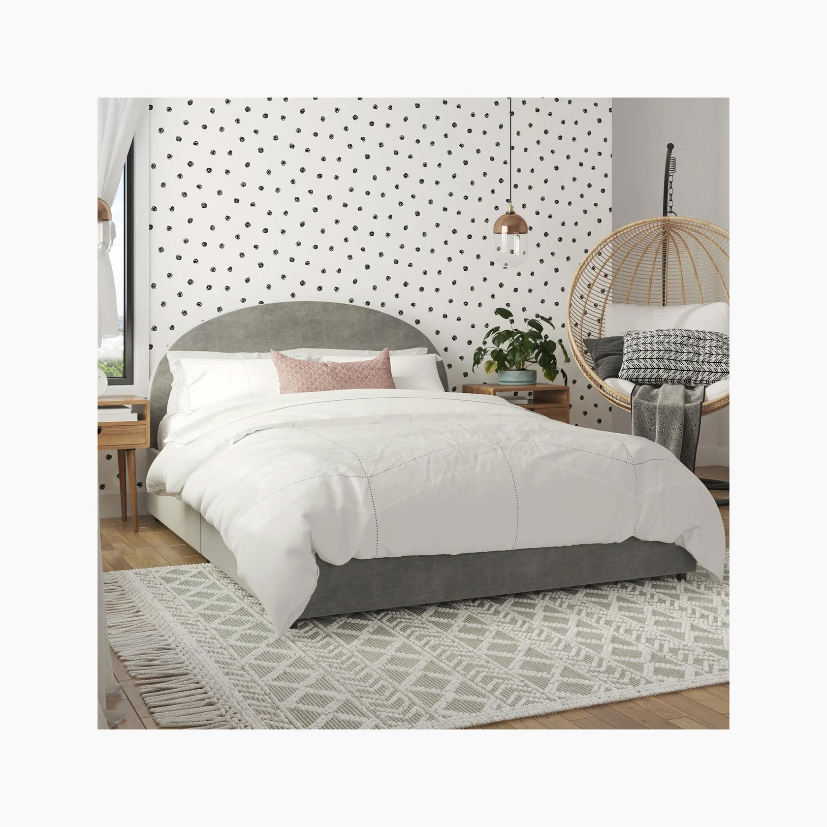 Moon Upholstered Bed Mr. Kate