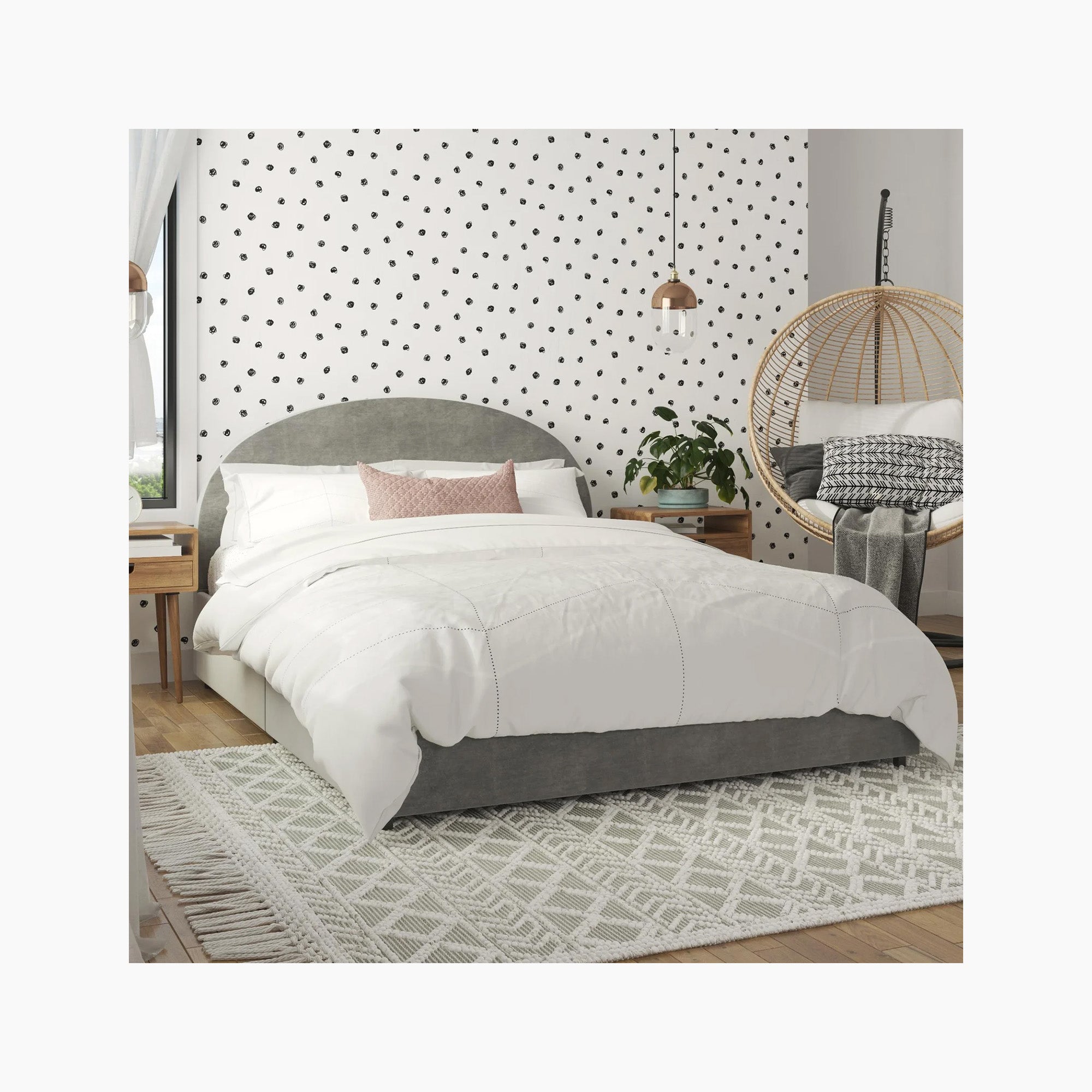 Moon Upholstered Bed Mr. Kate