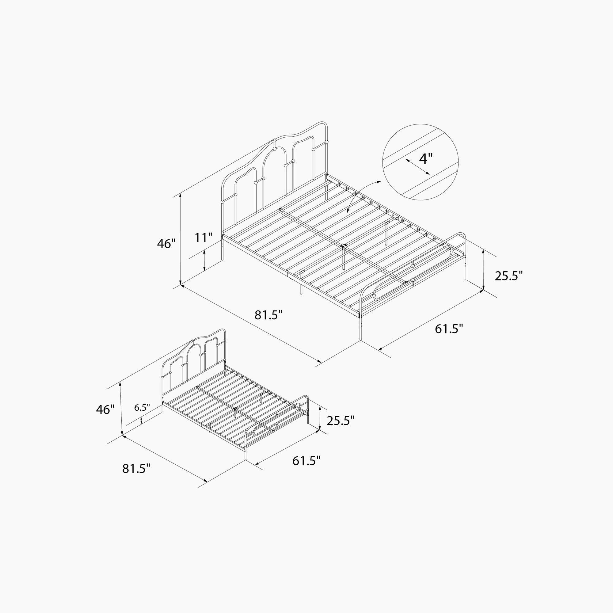 Primrose Metal Bed