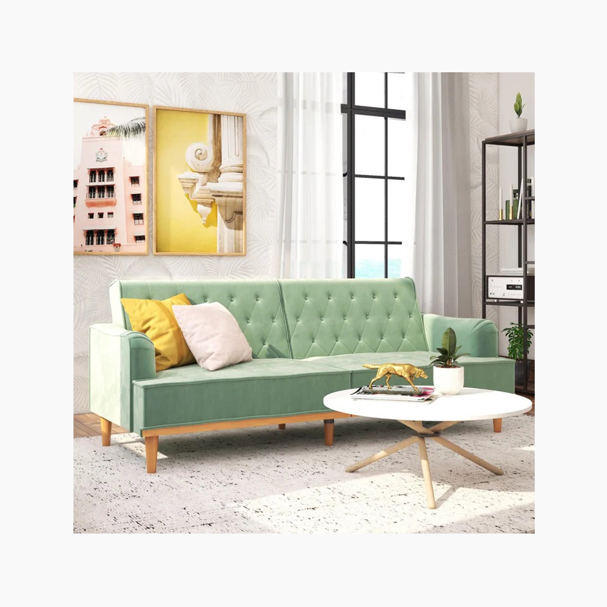 Velvet convertible sofa outlet