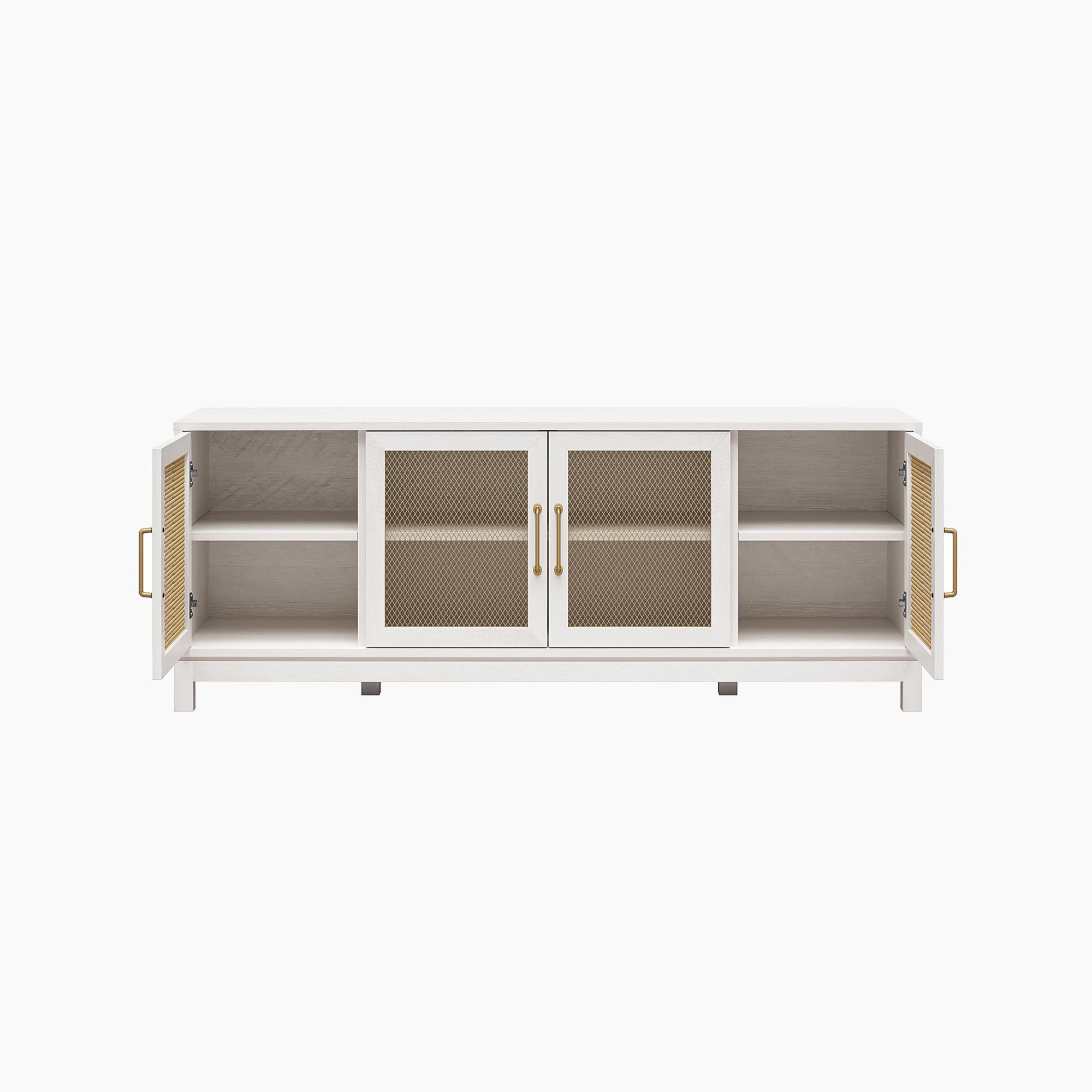 Mr. Kate  Tess TV Stand for TVs up to 65&quot; - Ivory Oak