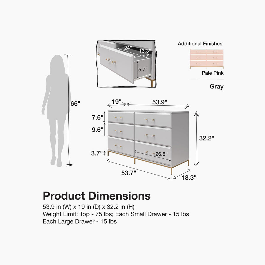 Effie 6-Drawer Dresser