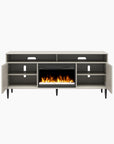 Mr. Kate Daphne Fluted Contemporary Electric Fireplace TV Stand for TVs up to 70" - Taupe