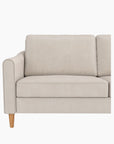 Mr. Kate Moon 73.5" Upholstered Sofa with Curved Back - Ivory Velvet