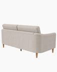 Mr. Kate Moon 73.5" Upholstered Sofa with Curved Back - Ivory Velvet