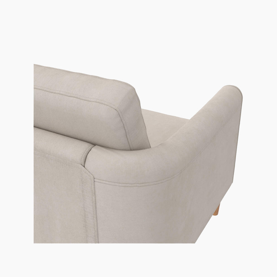 Mr. Kate Moon 73.5" Upholstered Sofa with Curved Back - Ivory Velvet