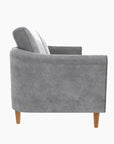 Mr. Kate Moon 73.5" Upholstered Sofa with Curved Back - Gray Velvet