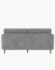 Mr. Kate Moon 73.5" Upholstered Sofa with Curved Back - Gray Velvet