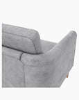 Mr. Kate Moon 73.5" Upholstered Sofa with Curved Back - Gray Velvet