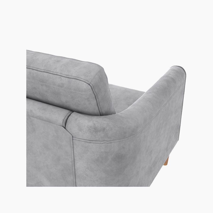 Mr. Kate Moon 73.5" Upholstered Sofa with Curved Back - Gray Velvet