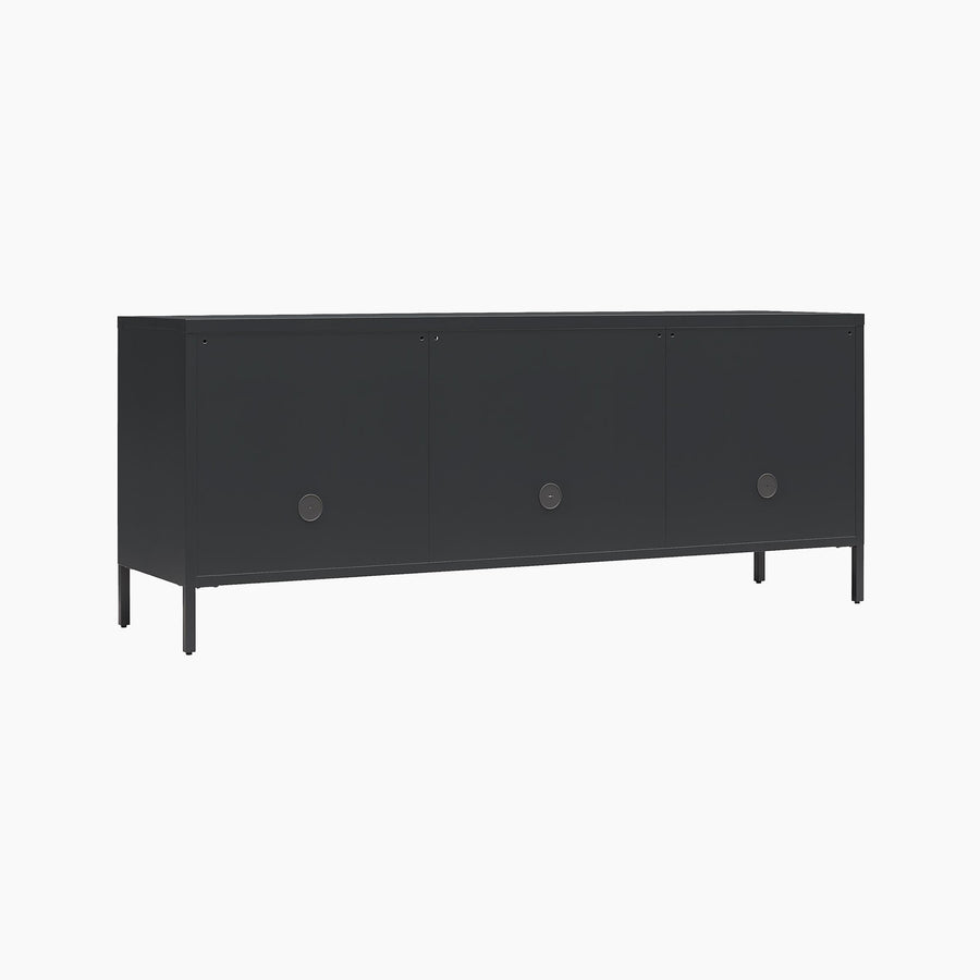 Luna Metal TV Stand with Fluted Glass for 65" TVs