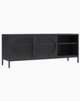 Luna Metal TV Stand with Fluted Glass for 65" TVs